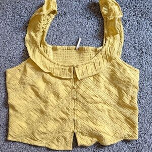 Free People Yellow Tank